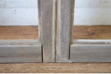 アンティーク建具　大正ロマン　レトロな雰囲気を引き立たせるガラス窓2枚セット(ガラス戸、引き戸)(R-064252)