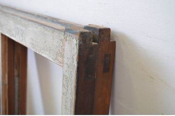 アンティーク建具　大正ロマン　レトロな雰囲気を引き立たせるガラス窓2枚セット(ガラス戸、引き戸)(R-064252)