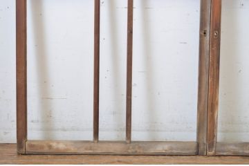 アンティーク建具　大正ロマン　レトロな雰囲気を引き立たせるガラス窓(大)2枚セット(ガラス戸、引き戸)(R-064253)