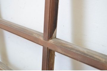 アンティーク建具　大正ロマン　レトロな雰囲気を引き立たせるガラス窓(大)2枚セット(ガラス戸、引き戸)(R-064253)