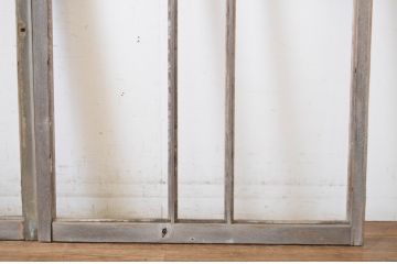 アンティーク建具　大正ロマン　レトロな雰囲気を引き立たせるガラス窓(大)2枚セット(ガラス戸、引き戸)(R-064253)