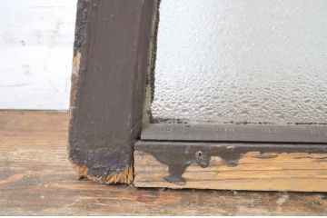 アンティーク建具　大正ロマン　お部屋のアクセントになる古い洋館の三角明り取り(明かり取り、小窓、ガラス窓)(R-064255)