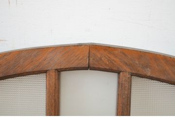 和製アンティーク　大正ロマン　セミサークルがお洒落!古い洋館で使われていた明り取り(明かり取り、欄間、建具)(R-064257)