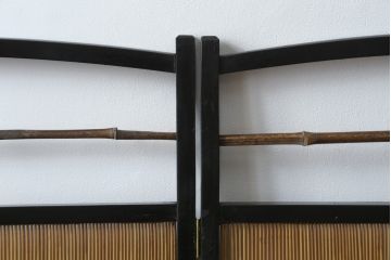 和製アンティーク　和の趣あふれる4連衝立て(衝い立て、パーテーション、つい立て、仕切り)(R-064261)