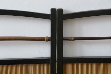 和製アンティーク　和の趣あふれる4連衝立て(衝い立て、パーテーション、つい立て、仕切り)(R-064261)