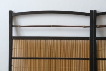 和製アンティーク　和の趣あふれる4連衝立て(衝い立て、パーテーション、つい立て、仕切り)(R-064261)