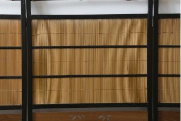 和製アンティーク　和の趣あふれる4連衝立て(衝い立て、パーテーション、つい立て、仕切り)(R-064261)