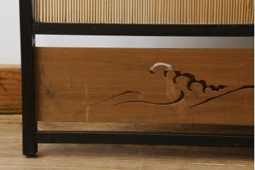 和製アンティーク　和の趣あふれる4連衝立て(衝い立て、パーテーション、つい立て、仕切り)(R-064261)