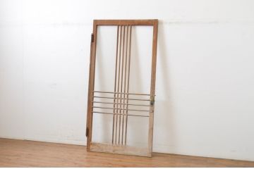 アンティーク建具　大正ロマン　レトロな雰囲気を演出するモールガラス扉1枚(ドア)(R-064262)