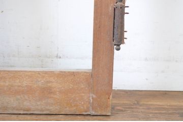 アンティーク建具　大正ロマン　レトロな雰囲気を演出するモールガラス扉1枚(ドア)(R-064262)