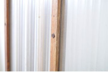 アンティーク建具　大正ロマン　レトロな雰囲気を演出するモールガラス扉1枚(ドア)(R-064262)