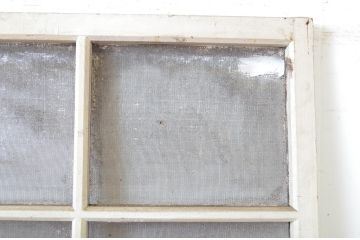 アンティーク建具　ペイント仕上げ限定　レトロな風合いが味わい深いガラス扉1枚(ドア)(R-064263)
