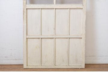 アンティーク建具　ペイント仕上げ限定　レトロな風合いが味わい深いガラス扉1枚(ドア)(R-064263)