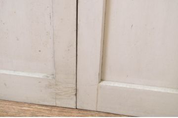アンティーク建具　ペイント仕上げ限定　フレンチなインテリアにもぴったりなガラス戸2枚セット(引き戸)(R-064264)