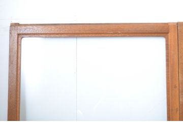 アンティーク建具　シンプルなデザインで取り入れやすいガラス戸4枚セット(引き戸)(R-064265)