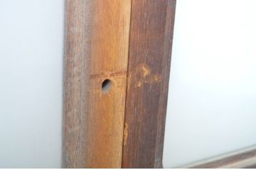 アンティーク建具　シンプルなデザインで取り入れやすいガラス戸4枚セット(引き戸)(R-064266)