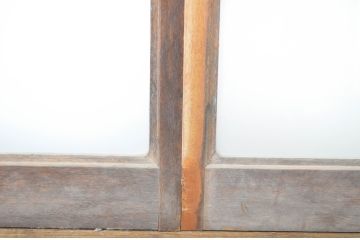 アンティーク建具　シンプルなデザインで取り入れやすいガラス戸4枚セット(引き戸)(R-064266)