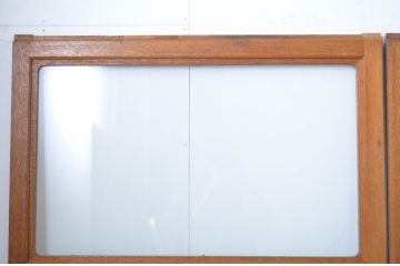 アンティーク建具　シンプルなデザインで取り入れやすいガラス戸4枚セット(引き戸)(R-064266)