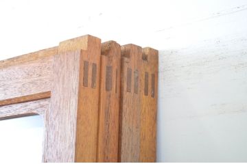 アンティーク建具　シンプルなデザインで取り入れやすいガラス戸4枚セット(引き戸)(R-064266)