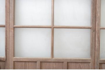 アンティーク建具　どこか懐かしさを感じるガラス戸4枚セット(引き戸)(R-064267)