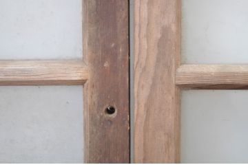 アンティーク建具　どこか懐かしさを感じるガラス戸4枚セット(引き戸)(R-064267)