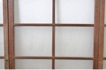 アンティーク建具　どこか懐かしさを感じるガラス戸4枚セット(引き戸)(R-064267)