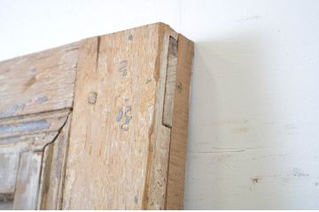 ヨーロッパアンティーク　ブロカントインテリアに活躍してくれる古いルーバードア(扉、建具、木製ルーバー)(R-064268)