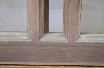 中古　ノスタルジックな雰囲気を醸し出す数寄屋のガラス欄間2枚セット(明り取り、明かり取り)(R-064272)