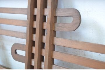 アンティーク建具　落ち着きある和の雰囲気が魅力の欄間1枚(明かり取り、明り取り)(R-064273)