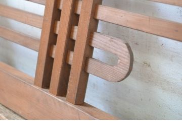 アンティーク建具　落ち着きある和の雰囲気が魅力の欄間1枚(明かり取り、明り取り)(R-064273)