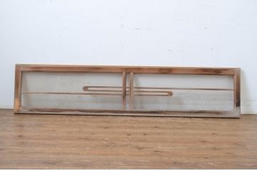 中古　シンプルながらも上品な佇まいが魅力的な数寄屋の欄間1枚(明かり取り、明り取り)(R-064274)