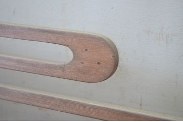 中古　シンプルながらも上品な佇まいが魅力的な数寄屋の欄間1枚(明かり取り、明り取り)(R-064275)
