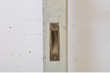 アンティーク建具　レトロな雰囲気たっぷりな背の高い店舗用ガラス戸2枚セット(引き戸)(R-064276)