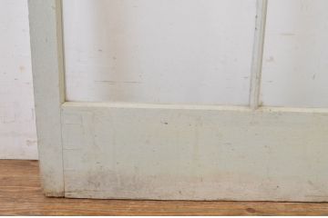 アンティーク建具　レトロな雰囲気たっぷりな背の高い店舗用ガラス戸2枚セット(引き戸)(R-064276)