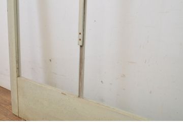 アンティーク建具　レトロな雰囲気たっぷりな背の高い店舗用ガラス戸2枚セット(引き戸)(R-064276)