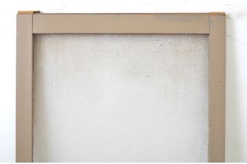 アンティーク建具　希少なプレスガラス入り!レトロな空間を引き立たせるガラス戸1枚(引き戸)(R-064279)