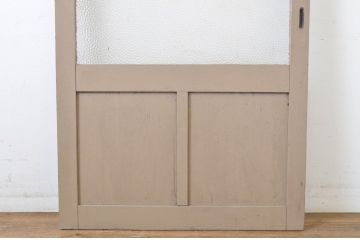 アンティーク建具　希少なプレスガラス入り!レトロな空間を引き立たせるガラス戸1枚(引き戸)(R-064279)