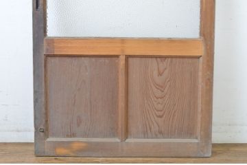 アンティーク建具　希少なプレスガラス入り!レトロな空間を引き立たせるガラス戸1枚(引き戸)(R-064279)