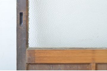 アンティーク建具　希少なプレスガラス入り!レトロな空間を引き立たせるガラス戸1枚(引き戸)(R-064279)