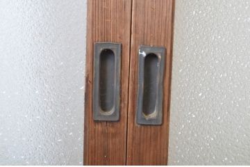 アンティーク建具　大正ロマンの雰囲気を醸し出すお洒落なガラス戸4枚セット(引き戸)(R-064281)