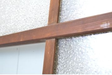 アンティーク建具　大正ロマンの雰囲気を醸し出すお洒落なガラス戸4枚セット(引き戸)(R-064281)