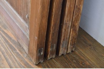 アンティーク建具　大正ロマンの雰囲気を醸し出すお洒落なガラス戸4枚セット(引き戸)(R-064281)