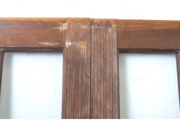 アンティーク建具　大正ロマン　時代の流れを感じさせるガラス戸4枚セット(引き戸)(R-064284)