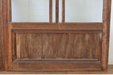 アンティーク建具　大正ロマン　時代の流れを感じさせるガラス戸4枚セット(引き戸)(R-064284)