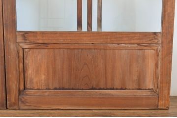 アンティーク建具　大正ロマン　時代の流れを感じさせるガラス戸4枚セット(引き戸)(R-064284)