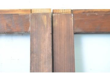 アンティーク建具　大正ロマン　時代の流れを感じさせるガラス戸4枚セット(引き戸)(R-064284)