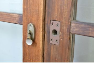 アンティーク建具　大正ロマン　時代の流れを感じさせるガラス戸4枚セット(引き戸)(R-064284)