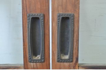 アンティーク建具　大正ロマン　時代の流れを感じさせるガラス戸4枚セット(引き戸)(R-064284)