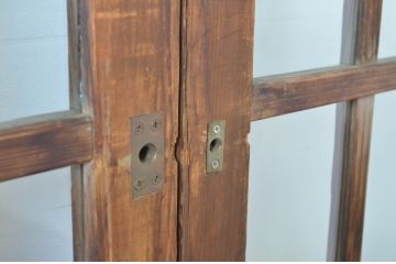 アンティーク建具　大正ロマン　時代の流れを感じさせるガラス戸4枚セット(引き戸)(R-064284)