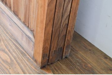 アンティーク建具　大正ロマン　時代の流れを感じさせるガラス戸4枚セット(引き戸)(R-064284)
